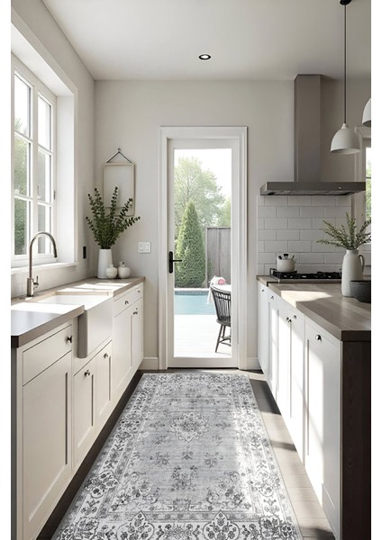 Şönil Halı, Makinada Yıkanabilir, Kaymaz Dokuma Taban, Modern & Dekoratif Tasarım FR956