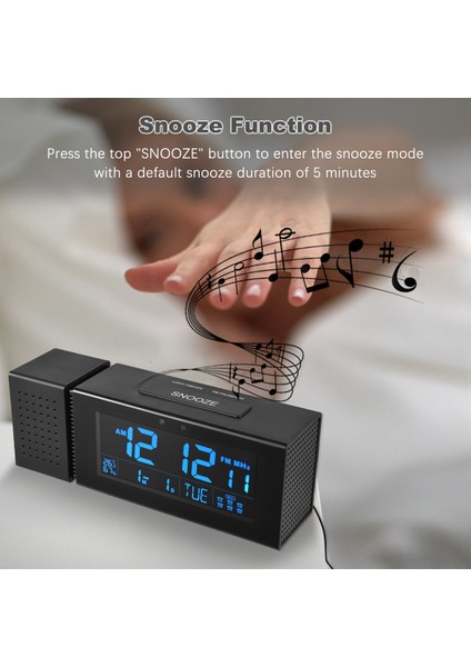 Çok Fonksiyonlu Dijital Alarm Saat 7 Arka Işık Rengi Sıcaklık Gösterimi (Yurt Dışından) fırsatları