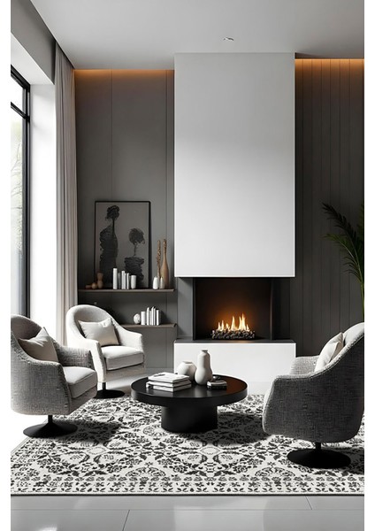 Şönil Halı, Makinada Yıkanabilir, Kaymaz Dokuma Taban, Modern & Dekoratif Tasarım FR917