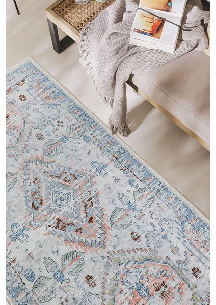 Şönil Halı, Makinada Yıkanabilir, Kaymaz Dokuma Taban, Modern & Dekoratif Tasarım FR1234