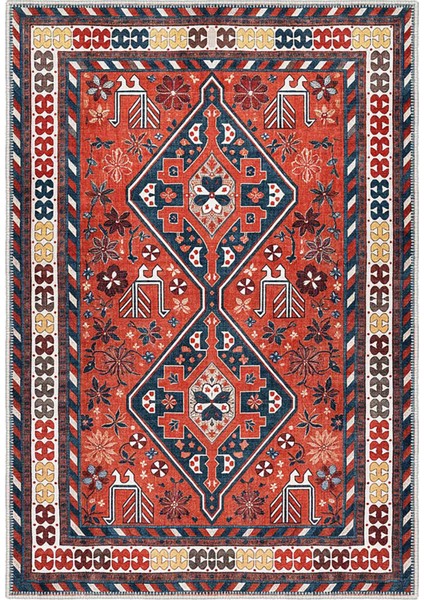 Şönil Halı, Makinada Yıkanabilir, Kaymaz Dokuma Taban, Modern & Dekoratif Tasarım FR1017