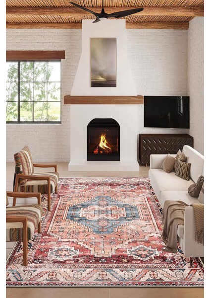 Şönil Halı, Makinada Yıkanabilir, Kaymaz Dokuma Taban, Modern & Dekoratif Tasarım FR1432 fiyatları