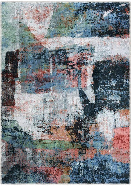Şönil Halı, Makinada Yıkanabilir, Kaymaz Dokuma Taban, Modern & Dekoratif Tasarım FR1214