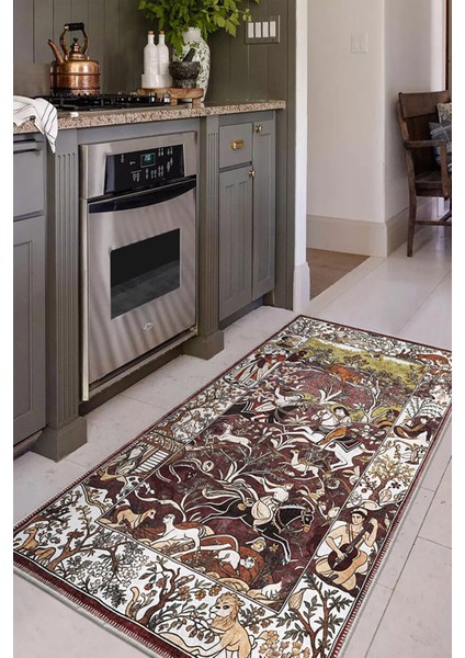 Şönil Halı, Makinada Yıkanabilir, Kaymaz Dokuma Taban, Modern & Dekoratif Tasarım FR165