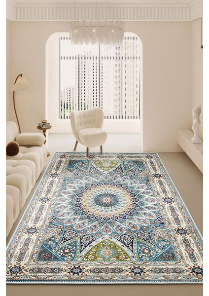 Şönil Halı, Makinada Yıkanabilir, Kaymaz Dokuma Taban, Modern & Dekoratif Tasarım FR121