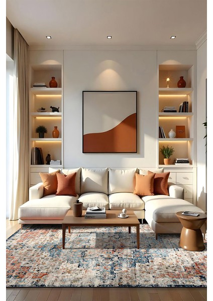 Şönil Halı, Makinada Yıkanabilir, Kaymaz Dokuma Taban, Modern & Dekoratif Tasarım FR876 fiyatları