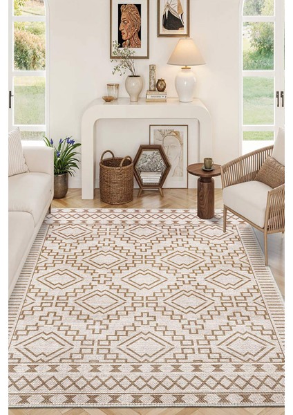 Şönil Halı, Makinada Yıkanabilir, Kaymaz Dokuma Taban, Modern & Dekoratif Tasarım FR1041