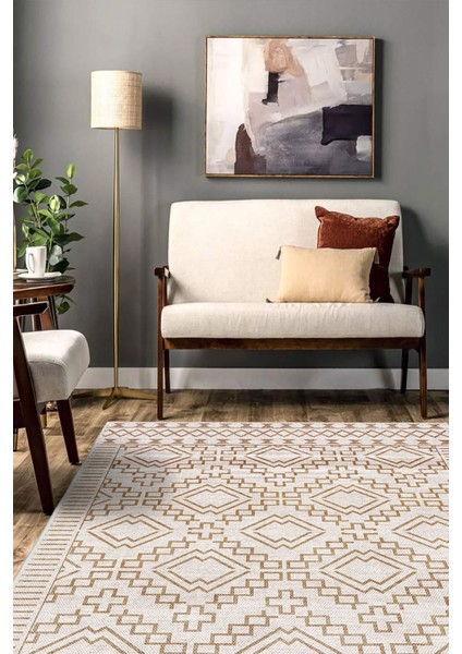 Şönil Halı, Makinada Yıkanabilir, Kaymaz Dokuma Taban, Modern & Dekoratif Tasarım FR1041