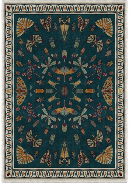 Şönil Halı, Makinada Yıkanabilir, Kaymaz Dokuma Taban, Modern & Dekoratif Tasarım FR762