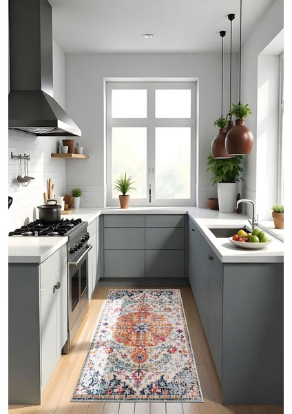 Şönil Halı, Makinada Yıkanabilir, Kaymaz Dokuma Taban, Modern & Dekoratif Tasarım FR514