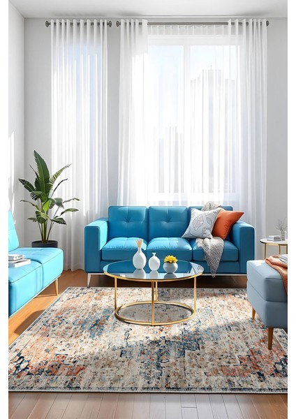 Şönil Halı, Makinada Yıkanabilir, Kaymaz Dokuma Taban, Modern & Dekoratif Tasarım FR884