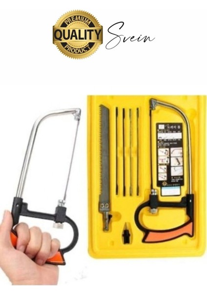 Çok Amaçlı Ev Tipi Güçlü 4 Yedek Bıçak Ayarlanabilir Ahşap Lastik Boru Kesim Kıl Testere Kesme Seti