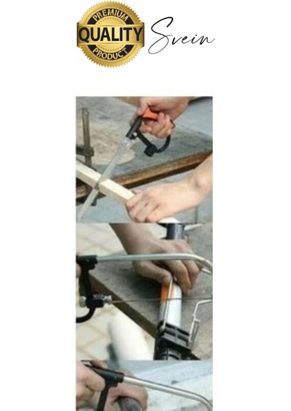 Çok Amaçlı Ev Tipi Güçlü 4 Yedek Bıçak Ayarlanabilir Ahşap Lastik Boru Kesim Kıl Testere Kesme Seti