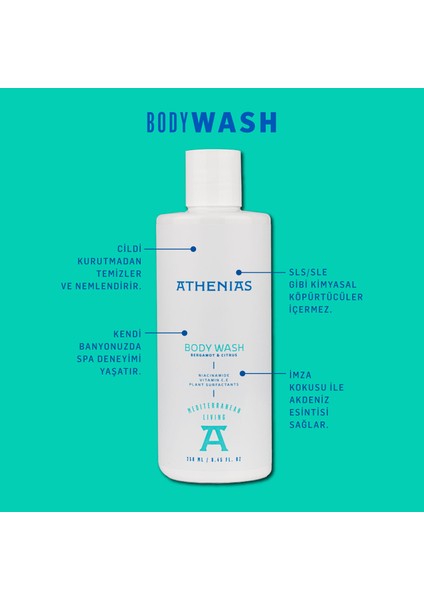 Niacinamide, E ve C Vitamini Içeren Duş Jeli 250 ml Sls Içermeyen Nemlendirici Spa Keyfi
