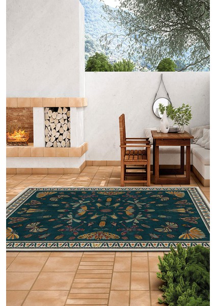 Şönil Halı, Makinada Yıkanabilir, Kaymaz Dokuma Taban, Modern & Dekoratif Tasarım FR759
