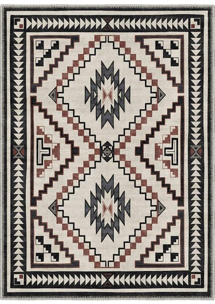 Şönil Halı, Makinada Yıkanabilir, Kaymaz Dokuma Taban, Modern & Dekoratif Tasarım FR1137
