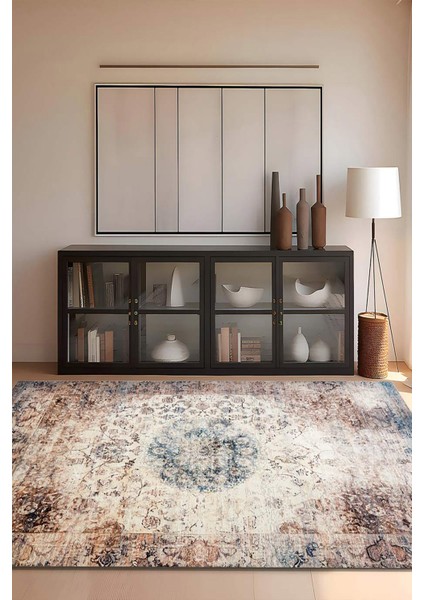 Şönil Halı, Makinada Yıkanabilir, Kaymaz Dokuma Taban, Modern & Dekoratif Tasarım FR1363