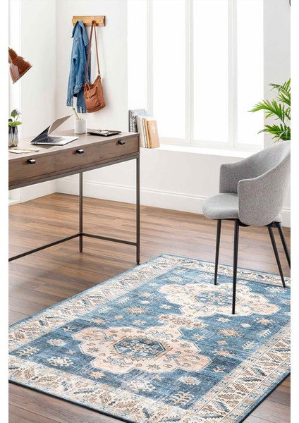 Şönil Halı, Makinada Yıkanabilir, Kaymaz Dokuma Taban, Modern & Dekoratif Tasarım FR1354