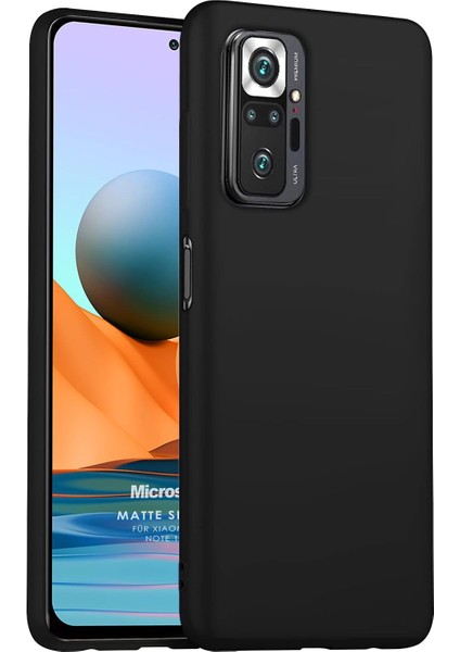Matte Silicone Xiaomi Redmi Note 10 Pro Için Kılıf Siyah [redmi Note 10 Pro ile Uyumlu Kılıf - Siyah]