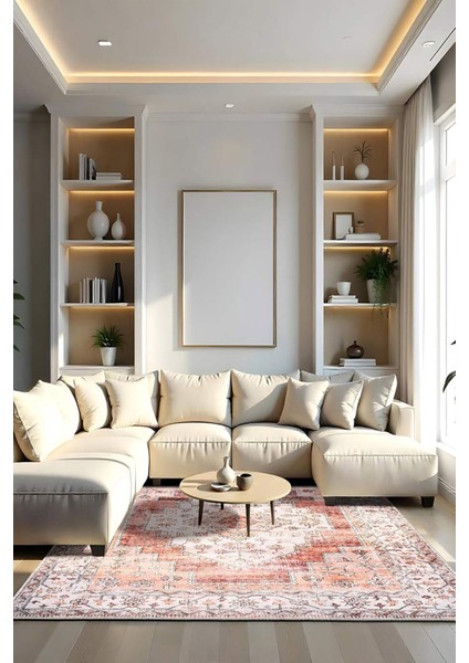Şönil Halı, Makinada Yıkanabilir, Kaymaz Dokuma Taban, Modern & Dekoratif Tasarım FR996 fiyatları