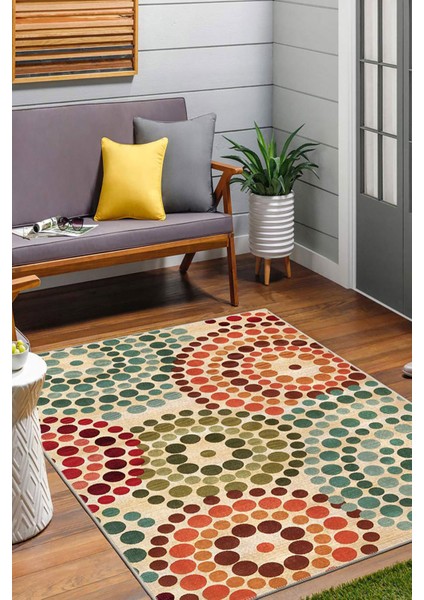 Şönil Halı, Makinada Yıkanabilir, Kaymaz Dokuma Taban, Modern & Dekoratif Tasarım FR1109
