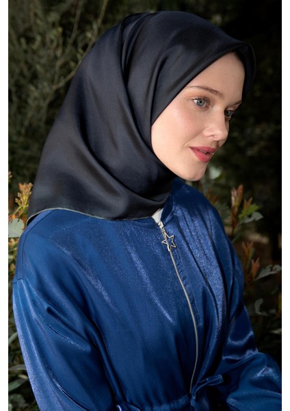 Siyah - Antrasit Çift Taraflı Twill Ipek Eşarp fiyatları