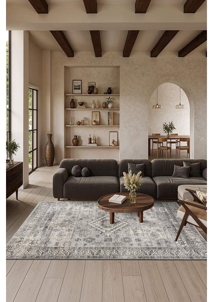 Şönil Halı, Makinada Yıkanabilir, Kaymaz Dokuma Taban, Modern & Dekoratif Tasarım FR1331