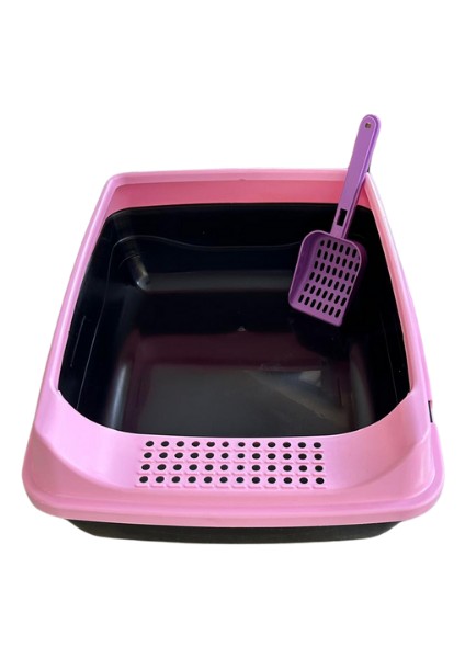 Elekli Açık Kedi Tuvaleti **kürek - Mama Kabı Hediyeli -Pembe fiyatları