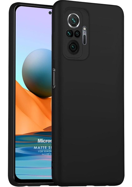 Matte Silicone Xiaomi Redmi Note 10 Pro Max Için Kılıf Siyah [redmi Note 10 Pro Max ile Uyumlu Kılıf - Siyah]