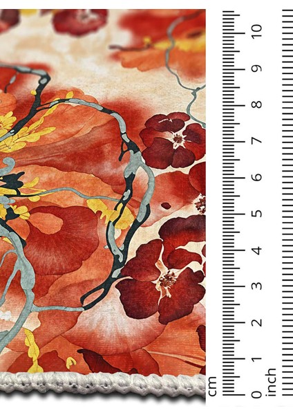 Şönil Halı, Makinada Yıkanabilir, Kaymaz Dokuma Taban, Modern & Dekoratif Tasarım FR1124