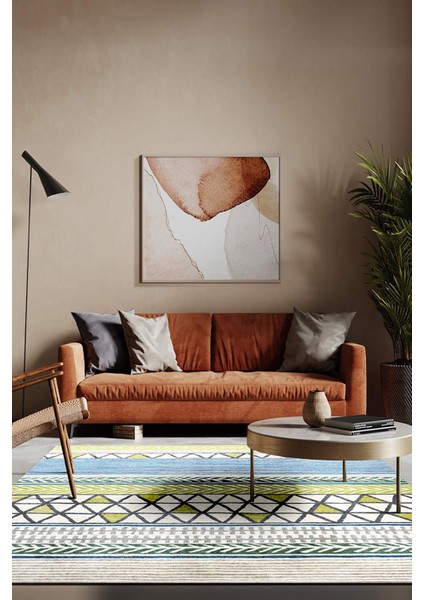 Şönil Halı, Makinada Yıkanabilir, Kaymaz Dokuma Taban, Modern & Dekoratif Tasarım FR1303