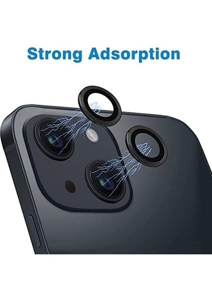 13/13 Mini Kamera Camı Lens Koruyucu Halka Set - Siyah