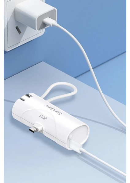 PD46 5.000 Mah 20W Dahili Type-C Çıkışlı 2.5W Saat Şarjlı Pd Hızlı Şarj Mini Powerbank fiyatları