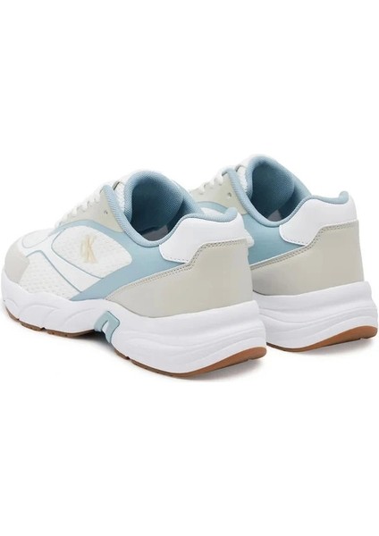 Kadın Beyaz Retro Tenis Örgü Sneaker