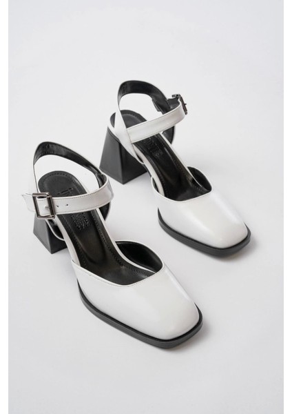 Shoes İNF-40450 Rugan Günlük Arkası Açık Topuklu Ayakkabı fiyatları
