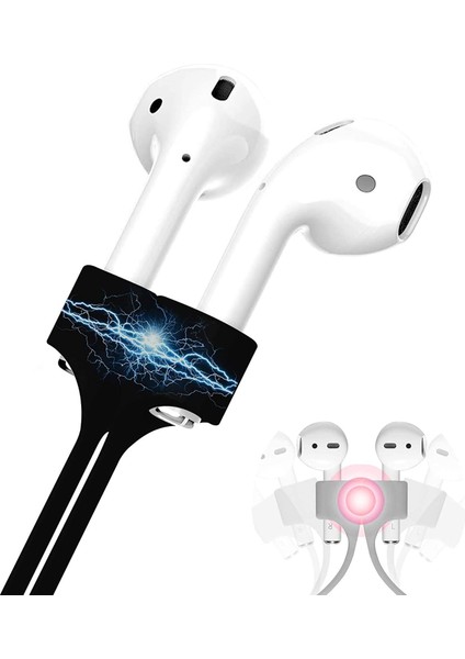 Boyun Askı Ipi Tutucu Silikon Ip Basic Siyah Apple Airpods 1 2 Airpods 3 Airpods Pro ile Uyumlu Ürün
