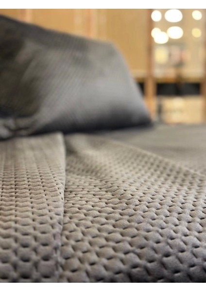 Nivemeshome Yatak Ötüsü Tek Kişilik 180X240 Antrasit Toskana