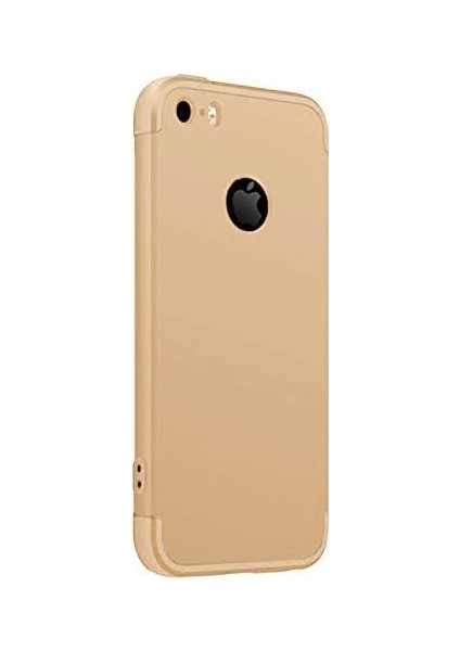 Apple iPhone 5 / 5s Için Kılıf Double Dip 360 Protective Gold [Apple iPhone 5 / 5s ile Uyumlu Kılıf - Gold]