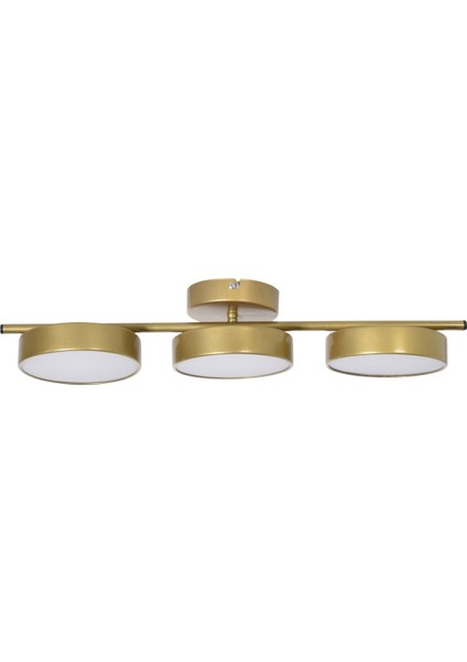 Tual Modern Salon Yatak Odası Giyinme Odası Mutfak Beyaz Işık Ledli Eskitme Renk 3 Lü LED Avize