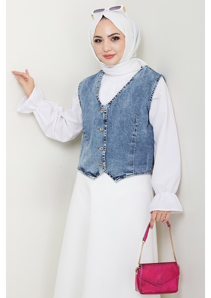 Asyel Kot Yelek 1430 - Buz Mavi