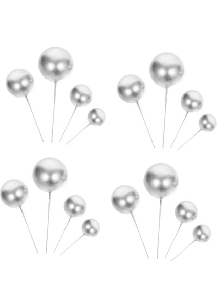 Pasta Üstü Dekorasyon Topları Gümüş 20 Adet fiyatları