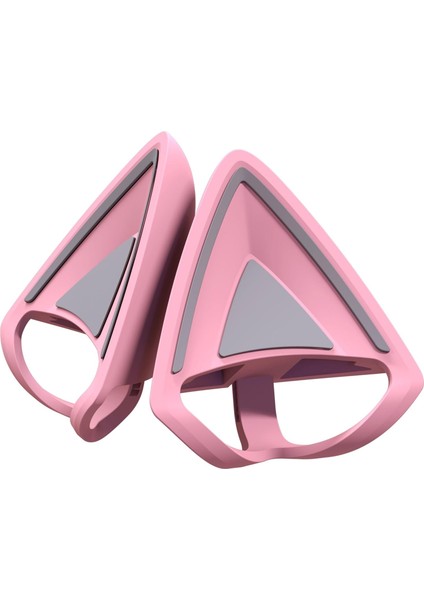 Kitty Ears V2 - Universal Fit Clip-On Kitty Ears Kulaklıklar Için (Clip-On Kitty Ears, Çok Yönlü, Ayarlanabilir Bantlar, 26 G Hafif Birinci Sınıf Silikon) Pembe