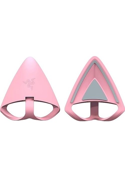 Kitty Ears V2 - Universal Fit Clip-On Kitty Ears Kulaklıklar Için (Clip-On Kitty Ears, Çok Yönlü, Ayarlanabilir Bantlar, 26 G Hafif Birinci Sınıf Silikon) Pembe