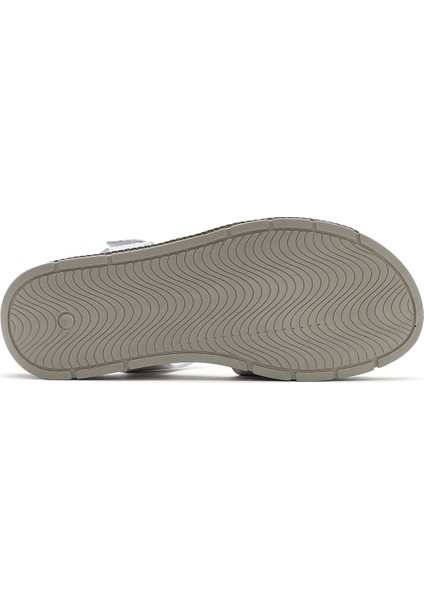 Kadın Beyaz Bilekten Bantlı Kalın Tabanlı Deri Comfort Sandalet 25SFD320518 fırsatları