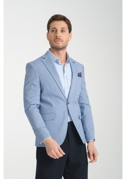 Odessa Erkek Haki Kendinden Desenli Mevsimlik Mono Yaka Slim Fit Blazer Ceket modelleri