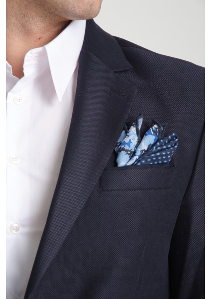Str Erkek Indigo Slim Fit Mono Yaka Kendinden Desenli Blazer Ceket fiyatları