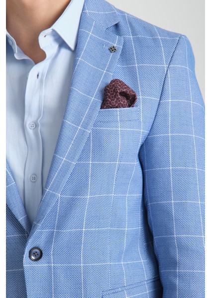 Gonca Ekose Erkek Lacivert Mono Yaka Slim Fit Spor Blazer Ceket fiyatları