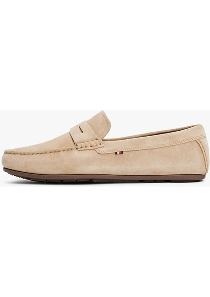 Erkek Bej Deri Loafer modelleri
