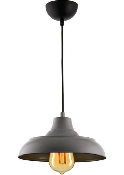 Retro Rustik Model Modern Metal Tekli Sarkıt Siyah Avize Cafe