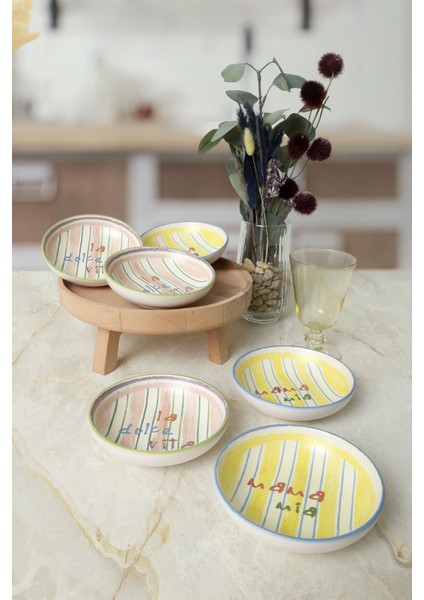 Mama Mia & La Dolce Vita Halka Çerezlik / Sosluk 13 cm 6 Adet 22724-25 modelleri